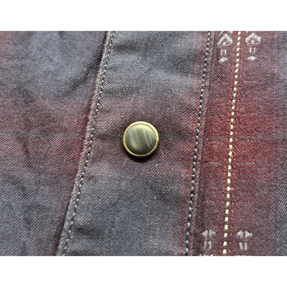 Wrangle Retro Blue Pearl Snaps Long‎ Sleeve, Double Pocket, Medium - Picture 3 of 11